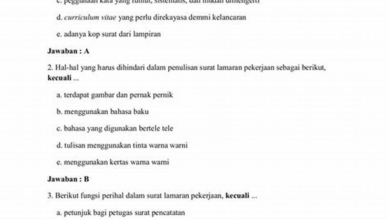 Soal, Pekerjaan