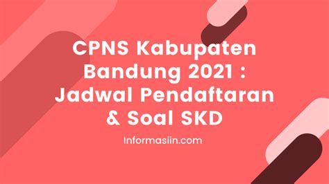 Soal CPNS Kabupaten Bandung