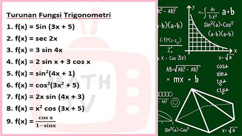 Soal Dan Pembahasan Turunan Fungsi Trigonometri Kelas 12