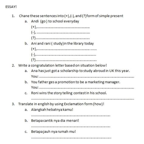 Soal Essay Tentang Dialog Congratulation