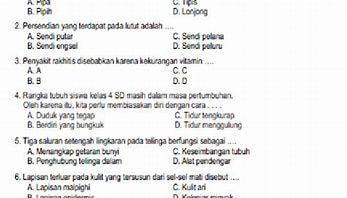 Soal Isian Singkat IPA Kelas 4