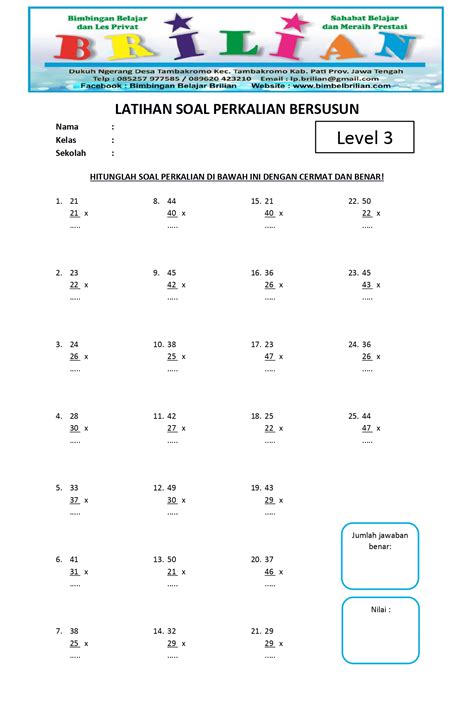 Soal Matematika Kelas 3 Pembagian