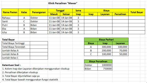 Soal Praktek Excel Xls