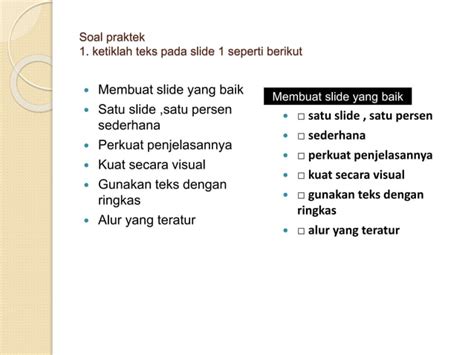 Soal Praktek Power Point 2007