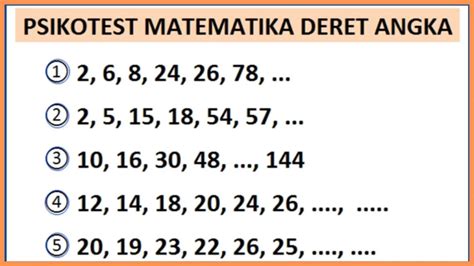 Soal Psikotes Angka