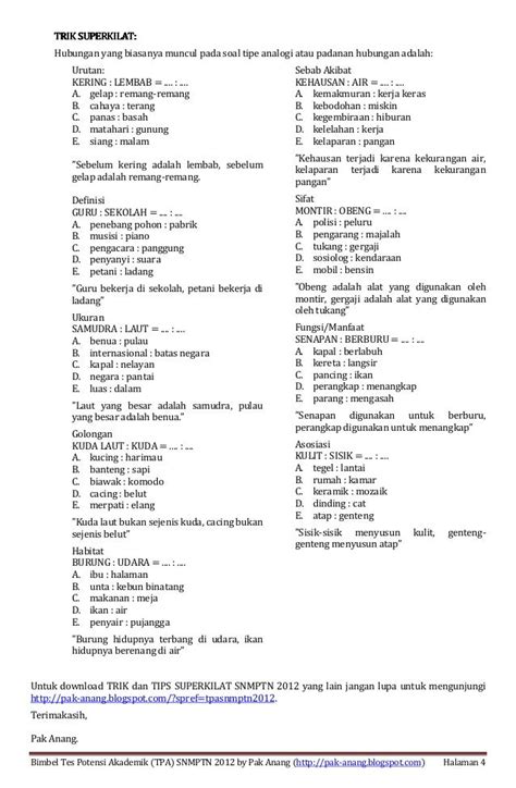 Soal Tes Kemampuan Verbal Dan Jawaban Pdf