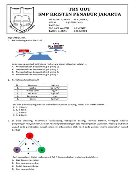 Soal Try Out 2020 Sd