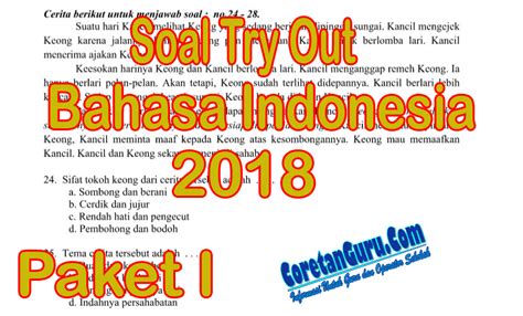 Soal Try Out SD 2018 Indonesia