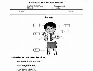 Contoh Soal Ulangan Bahasa Sunda Kelas 1 Semester 2