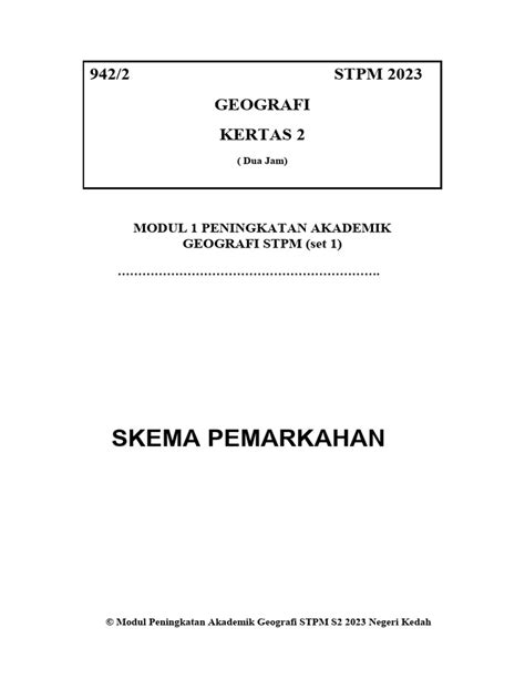 Soalan Geografi Stpm Sem 2