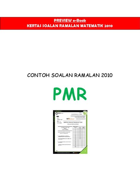Soalan Pmr Matematik