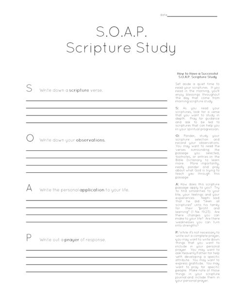 Soap Bible Study Template Free