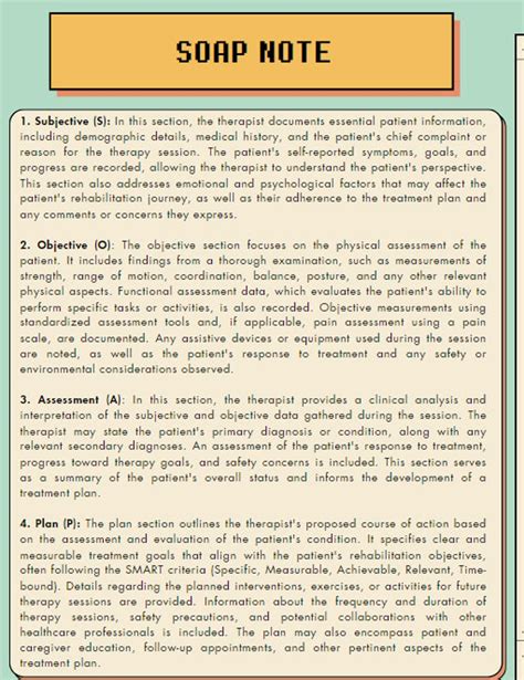 Soap Note Template Occupational Therapy