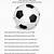 Soccer Worksheets For Kids Ball