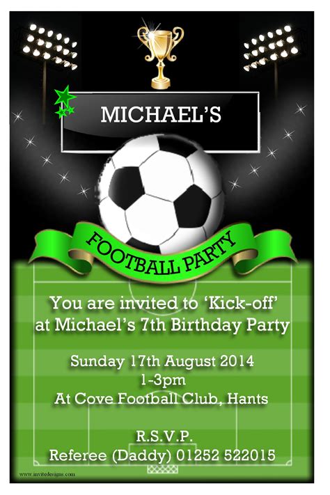 Soccer Invite Template Free