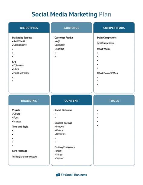 Management Define Your primary Social Media Strategy Template The