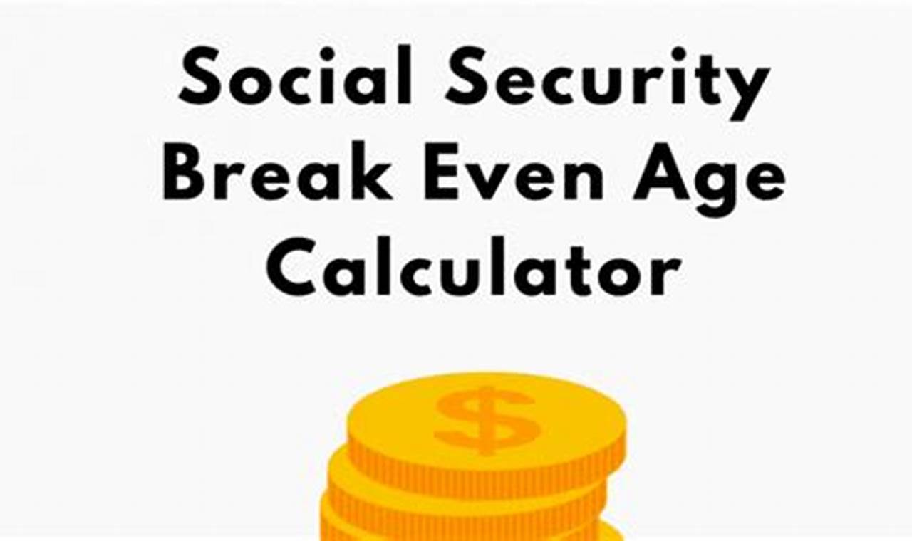 Social Security Break Even Calculator 2024