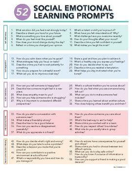 Social Emotional Learning Prompts