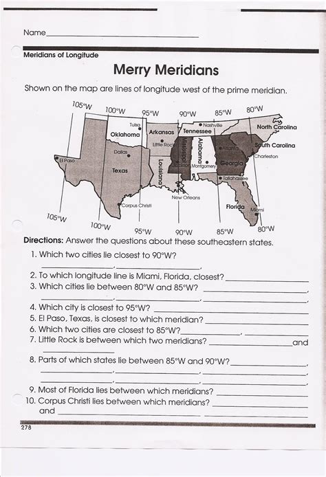 Social Studies 4th Grade Worksheets