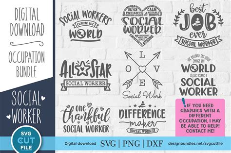 Download Social Worker Bundle Commercial Use DXF Files