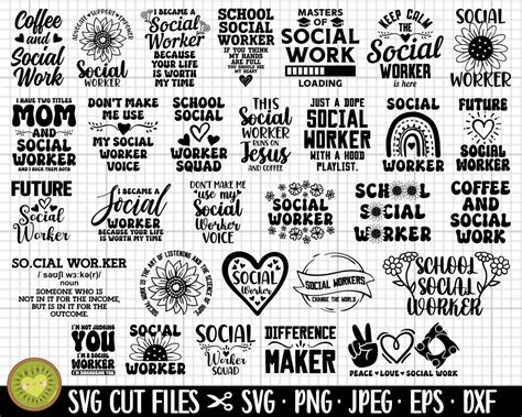 Download Social Worker Bundle Cut Images
