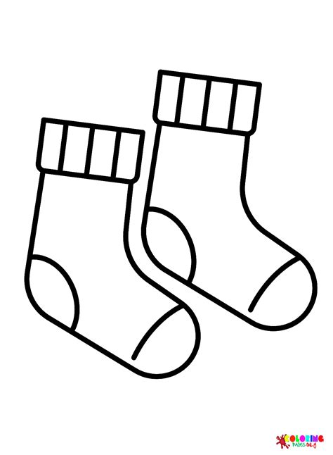 Sock Coloring Page
