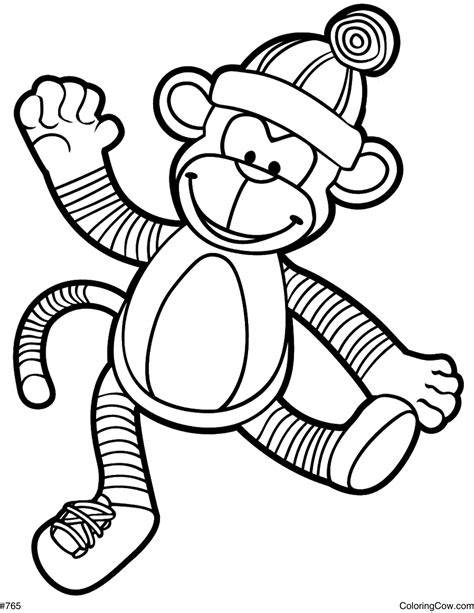 Sock Monkey Coloring Pages Free