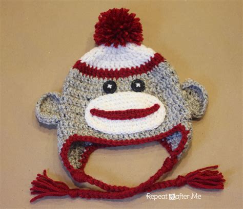 Sock Monkey Crochet Hat