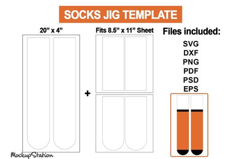 Sock Template For Sublimation