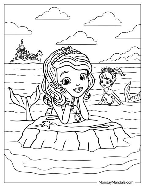 Sofia Mermaid Coloring Pages