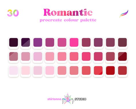 Soft, Romantic Color Palettes