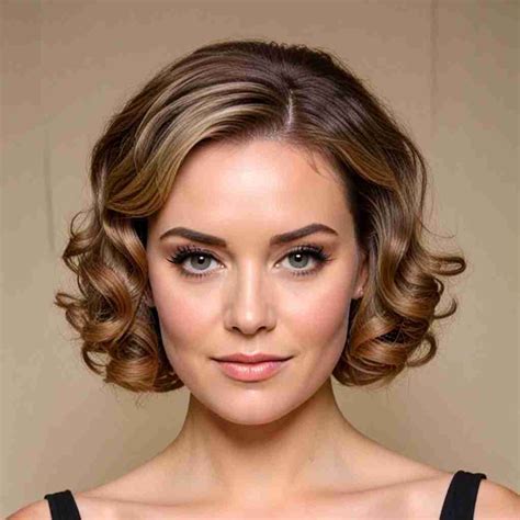 Soft Curls with Side Parting