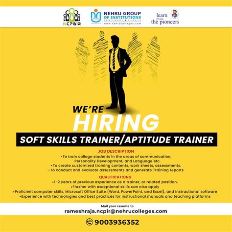 Soft Skill Trainer Job Vacancy In Kerala