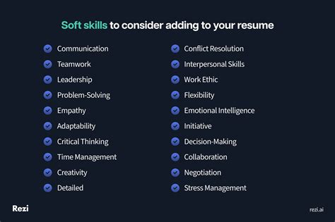 Soft Skills For Resume Examples