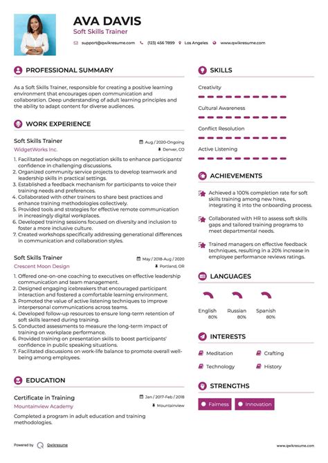 Soft Skills On Resume Sample