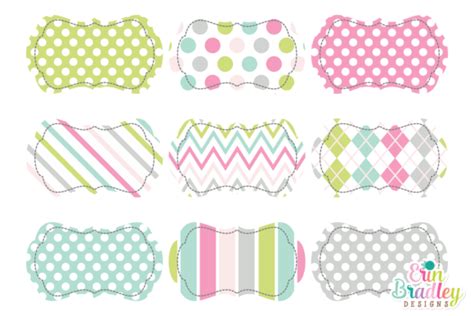 Download Soft Spring Clipart Frame Tags Cut Files
