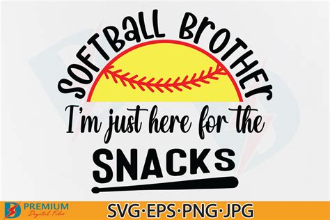 Score Big with Softball Brother SVG: Celebrate the Bond of Siblings with This Winning Cut File!