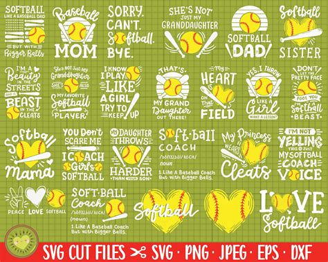 Download Softball Commercial Use DXF Files