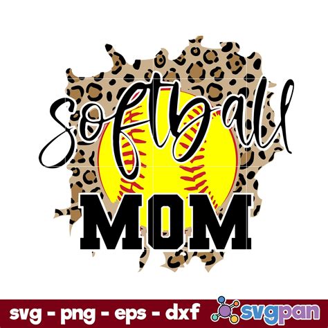 Download Softball Mom Leopard Commercial Use DXF Files