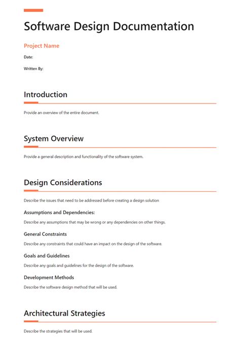 Software Design Document Template Word