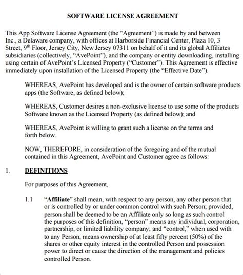 FREE 16+ Software License Agreement Templates in PDF MS Word Google