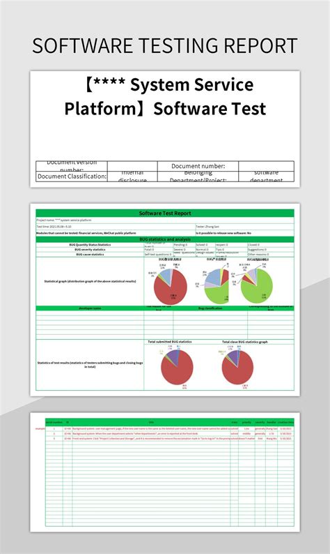 Software Test Report Template Xls