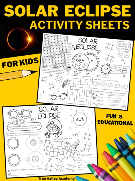 Solar Eclipse Activities For Kids Printable