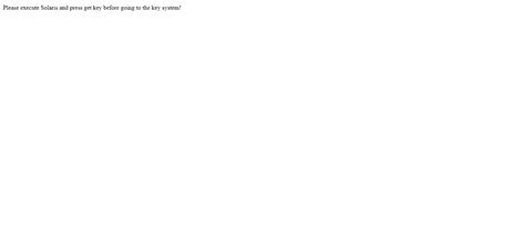 Solaris Key is not working even though I executed in roblox, plz help 