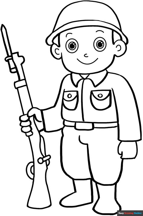 Soldier Coloring Pages Easy