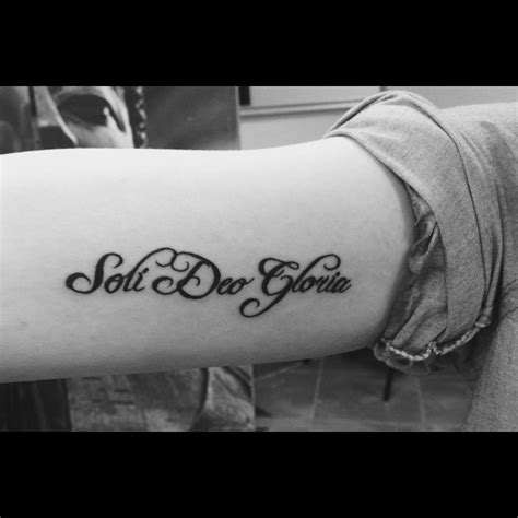 Soli Deo Gloria tattoo Tattoos, Tattoo quotes, Tatting