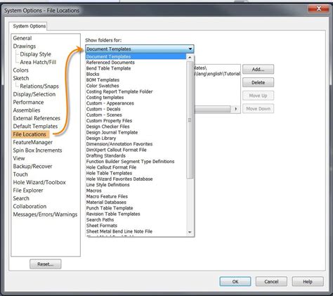 Solidworks Drawing Template Location