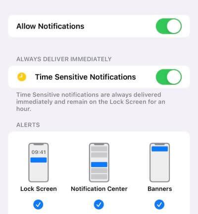 Solution 1. Check iPhone notification settings