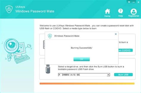 Solution 2: How to Make Password Reset Disk with UUkeys Windows Password Mate