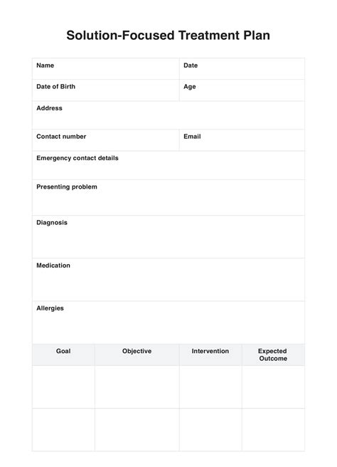 Solution Focused Therapy Treatment Manual